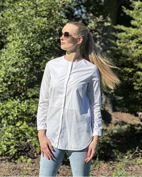 Košile dámská Massimo Dutti bílá s dlouhým rukávem